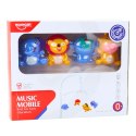 Karuzela Do Łóżeczka Zwierzątka Lew Słonik Żyrafa Dźwięk LEAN Toys