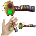 Brelok Figurka Kapibara Z Żółwiem Zawieszka Karabińczyk Kółko LEAN TOYS