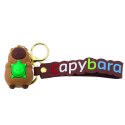 Brelok Figurka Kapibara Z Żółwiem Zawieszka Karabińczyk Kółko LEAN TOYS