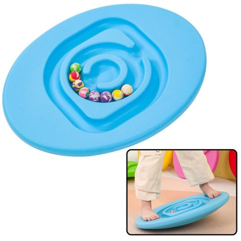 Deska Równoważąca Sensoryczna Dla Dzieci Piłeczki Kauczukowe 5szt Niebieska LEAN Toys