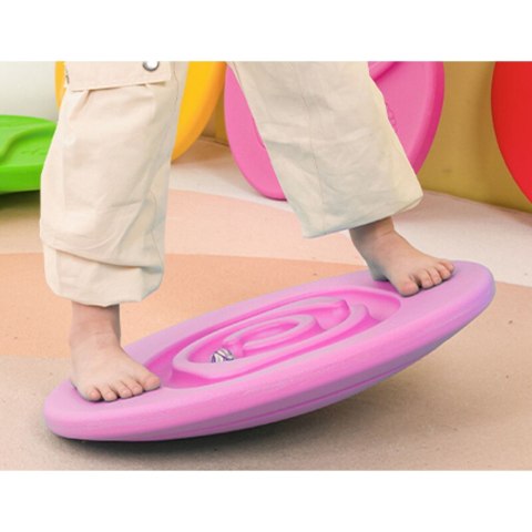 Deska Równoważąca Sensoryczna Dla Dzieci Piłeczki Kauczukowe 5szt Różowa LEAN Toys