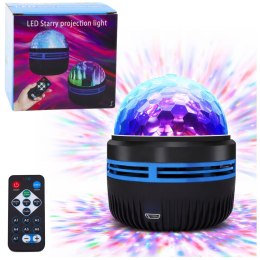 Projektor Gwiazd LED Starry Lampka Nocna Efekty Świetlne Pilot LEAN