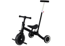 Rower Trójkołowy PRO50 Rowerek Z Rączką Do Prowadzenia Czarny LEAN Trike