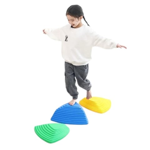 Ścieżka Edukacyjna Sensoryczna Kamienie Równoważne Kolorowe 6szt LEAN Toys