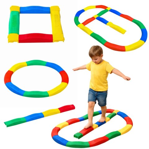Ścieżka Sensoryczna Deski Równoważne 16 Desek Łączenia Antypoślizgi LEAN Toys
