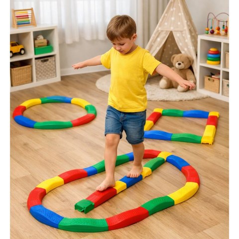 Ścieżka Sensoryczna Deski Równoważne 16 Desek Łączenia Antypoślizgi LEAN Toys