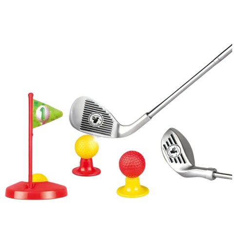 Zestaw Golfowy Dla Dzieci Kije Piłeczki Flagi Podstawki 48el LEAN Toys