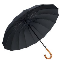 Duży Parasol Automatyczny Pokrowiec Na Ramię 24-Żeberkowy Czarny 115 cm LEAN