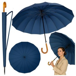 Duży Parasol Automatyczny Pokrowiec Na Ramię 24-Żeberkowy Granatowy 115 cm LEAN