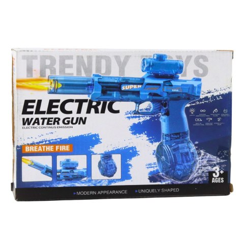 Elektryczny Pistolet Broń na Wodę Akumulator Światła Niebieski LEAN Toys