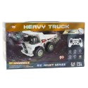 Koparka Gąsienicowa Zdalnie Sterowana RC Światła Dźwięki Biała 1:24 LEAN Toys