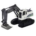 Koparka Gąsienicowa Zdalnie Sterowana RC Światła Dźwięki Biała 1:24 LEAN Toys