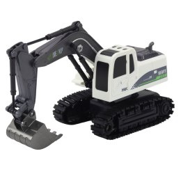 Koparka Gąsienicowa Zdalnie Sterowana RC Światła Dźwięki Biała 1:24 LEAN Toys