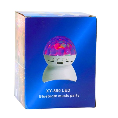 Lampka Nocna Projektor Gwiazd Głośnik 3w1 LED Bluetooth Biała LEAN