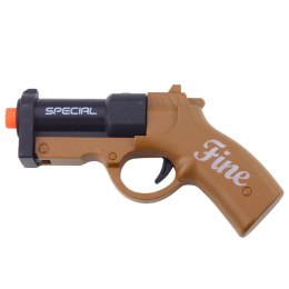 Mini Pistolet Broń Na Naboje I Łuski Czarno-Brązowy 13,5 cm LEAN TOYS