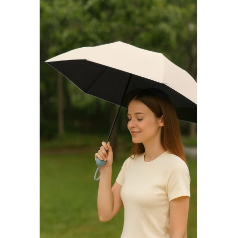 Parasolka Kieszonkowa Składana z Ochroną UV UPF 50+ Etui Beżowa 90 cm LEAN
