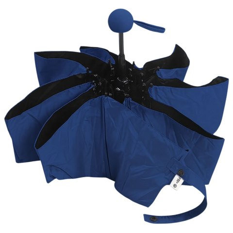 Parasolka Kieszonkowa Składana z Ochroną UV UPF 50+ Etui Granatowa 90 cm LEAN