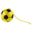 Piłka Gumowa Wzór Piłki Nożnej Uchwyt Na Sprężynę Żółta 22cm LEAN Toys