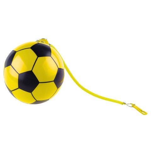 Piłka Gumowa Wzór Piłki Nożnej Uchwyt Na Sprężynę Żółta 22cm LEAN Toys