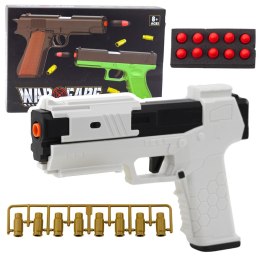 Pistolet Zabawkowy Naboje Piankowe Amunicja Łuski Biały LEAN Toys
