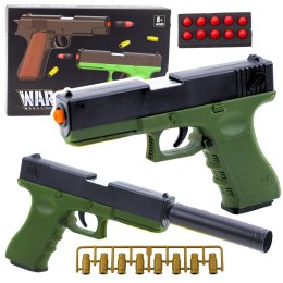 Pistolet Zabawkowy Naboje Piankowe Amunicja Łuski Zielony LEAN Toys