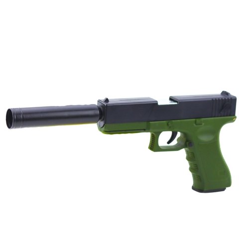 Pistolet Zabawkowy Naboje Piankowe Amunicja Łuski Zielony LEAN Toys