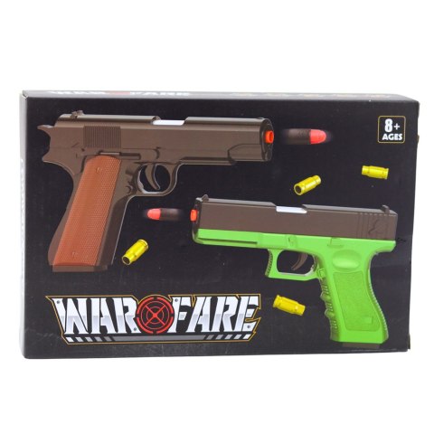Pistolet Zabawkowy Naboje Piankowe Amunicja Łuski Zielony LEAN Toys