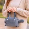 Pluszowa Torebka W Kształcie Kota Uchwyty Łańcuszek Szara LEAN Toys