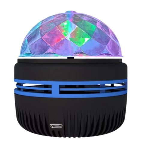 Projektor Kula Lampka Nocna Kolorowe Światła LED Pilot 360° LEAN