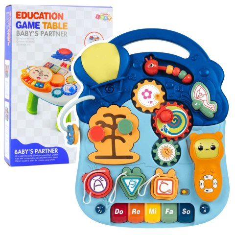 Stolik Interaktywny Edukacyjny Dla Malucha Światła Dźwięki Pastelowy 6w1 LEAN Toys