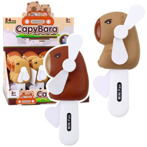 Wiatraczek Kapibara Ręczny Wentylator Dla Dzieci 14,5cm Mix LEAN TOYS