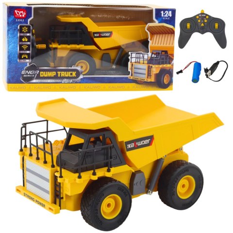 Wywrotka Budowlana Zdalnie Sterowana RC Światła LED 1:24 LEAN Toys