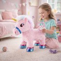 Jednorożec Na Smyczy Interaktywny Funkcja Nagrywania Porusza Się Różowy LEAN Toys