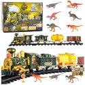 Klasyczna Kolejka Pociąg RC Dinozaury Światła Dźwięki Dym 39 el. LEAN Toys