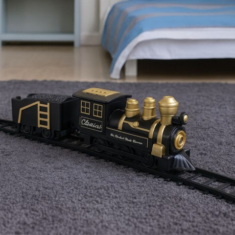 Klasyczny Pociąg Lokomotywa Wagon Towarowy Tory 53 x 48,5 cm LEAN Toys