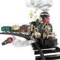 Kolejka Elektryczna Pociąg Klasyczny RC Światła Dźwięki Dym 206 cm 24 el. LEAN Toys
