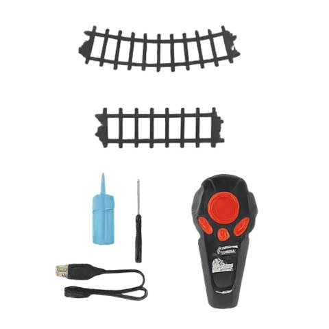 Kolejka Elektryczna Pociąg Klasyczny RC Światła Dźwięki Dym 206 cm 24 el. LEAN Toys