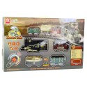 Kolejka Elektryczna Pociąg Klasyczny RC Światła Dźwięki Dym 206 cm 24 el. LEAN Toys