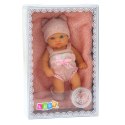 Lalka Bobas Niemowlak Z Kocykiem Biało-Różowe Ubranko Czapeczka 18 cm LEAN Toys