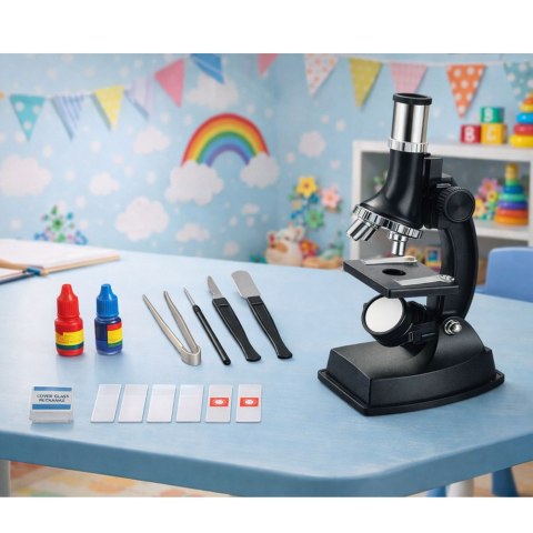 Mikroskop Edukacyjny Dla Dzieci Akcesoria Powiększenie 300x LEAN Toys