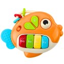 Muzyczne Pianinko Interaktywne Dla Malucha Rybka Koraliki Gryzak Pomarańczowa LEAN Toys