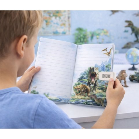 Pamiętnik Notatnik Na Kod Dinozaury Melodie Kolorowe Strony LEAN Toys