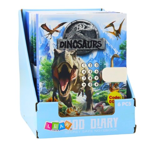 Pamiętnik Notatnik Na Kod Dinozaury Melodie Kolorowe Strony LEAN Toys
