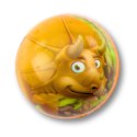 Piłka Piłeczka Piankowa Do Odbijania Zabawy Dinozaury 6,5 cm LEAN TOYS