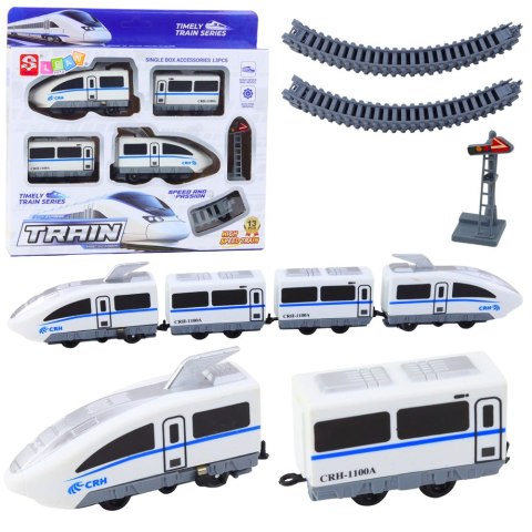 Pociąg Pośpieszny Elektryczny City Express Kolejka Tory 13 el. LEAN Toys