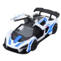 Samochód Sportowy Wyścigowy Metalowy Napęd Otwierane Drzwi Biały 1:32 LEAN TOYS
