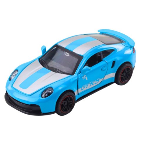 Samochód Wyścigowy Metalowy Napęd Otwierane Drzwi Niebieski GTRS 1:43 LEAN Toys