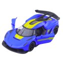 Samochód Wyścigowy Sportowy Metalowy Napęd Otwierane Drzwi Niebieski 1:32 LEAN TOYS