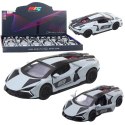 Samochód Wyścigowy Sportowy Metalowy Napęd Otwierane Drzwi Szary 1:32 LEAN TOYS