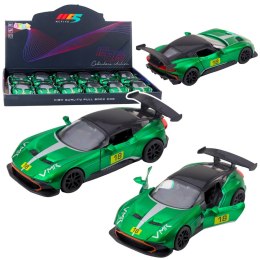 Samochód Wyścigowy Sportowy Metalowy Napęd Otwierane Drzwi Zielony 1:32 LEAN TOYS